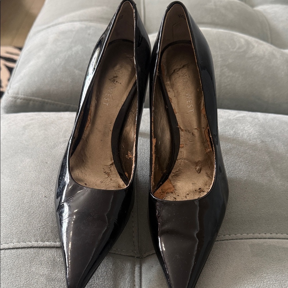 Nine West Glossy Black Heels